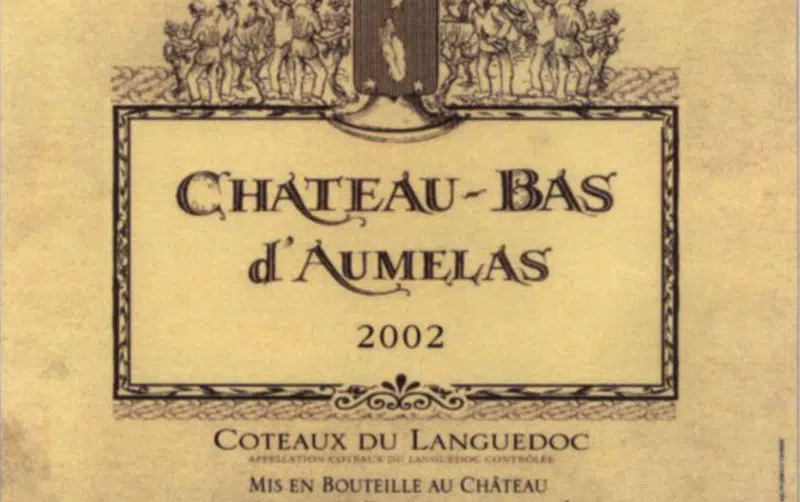 Etiquette de vin de 2002